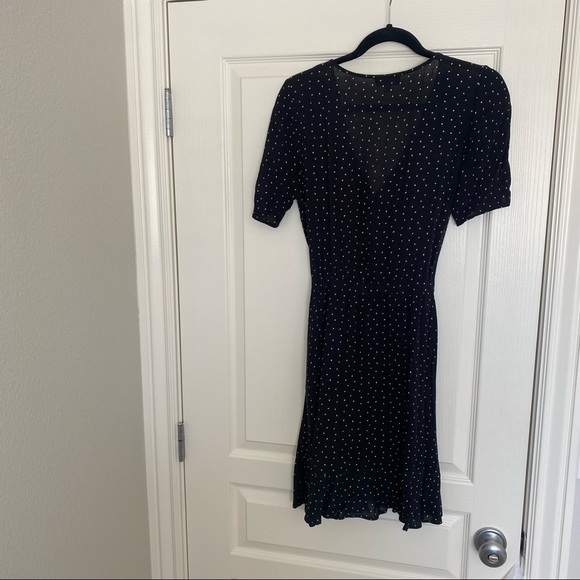 Moving Sale Last Chance! - Black and White Faux-Wrap Front Dress - Picture 6 of 6